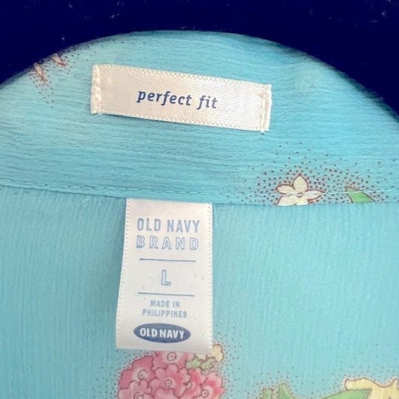 Old Navy Floral Spring Top Kimono cardigan y2k vintage Size L - Picture 4 of 4